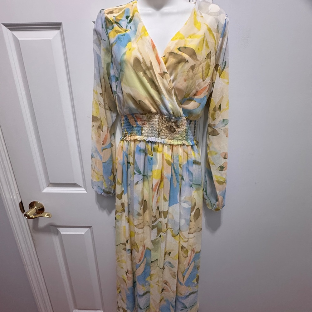 Laundry By Shelli Segal floral flowy Maxi Dress size 2 - Picture 2 of 9